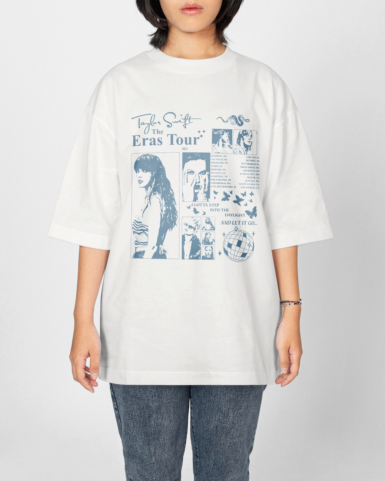 Camiseta Taylor Swift - Midnights - Blanca