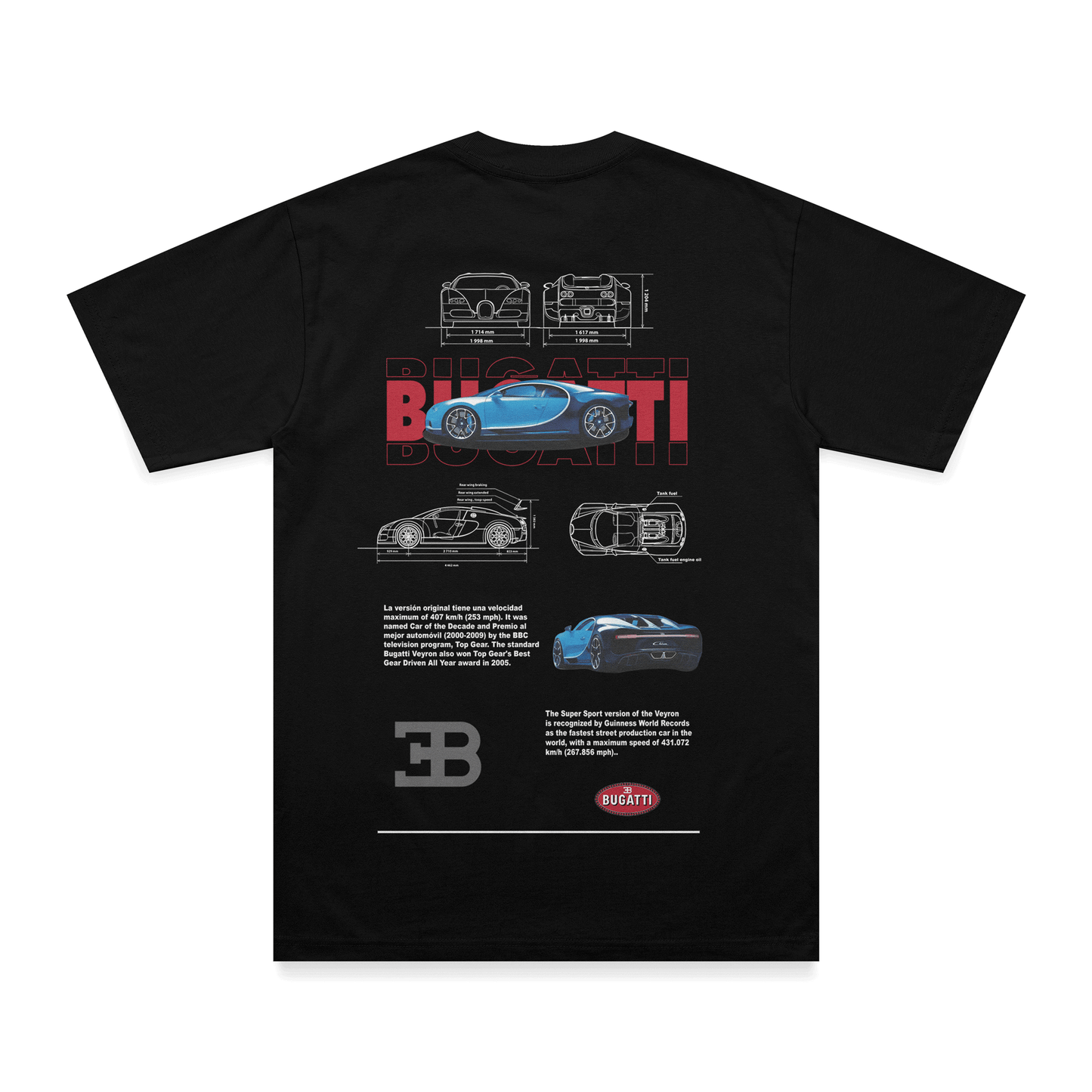 T-shirt Bugatti - Espalda