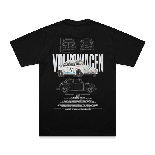 T-shirt volkswagen - Espalda - Negro