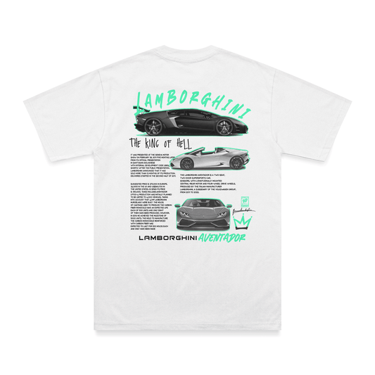 T-shirt Lamborghini - Espalda - Blanco