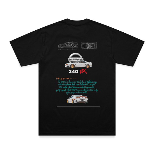 T-shirt Nissan 240 - Espalda - Negro