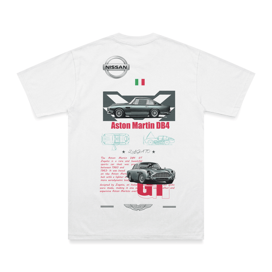 T-shirt Aston Martin - Espalda - Blanco