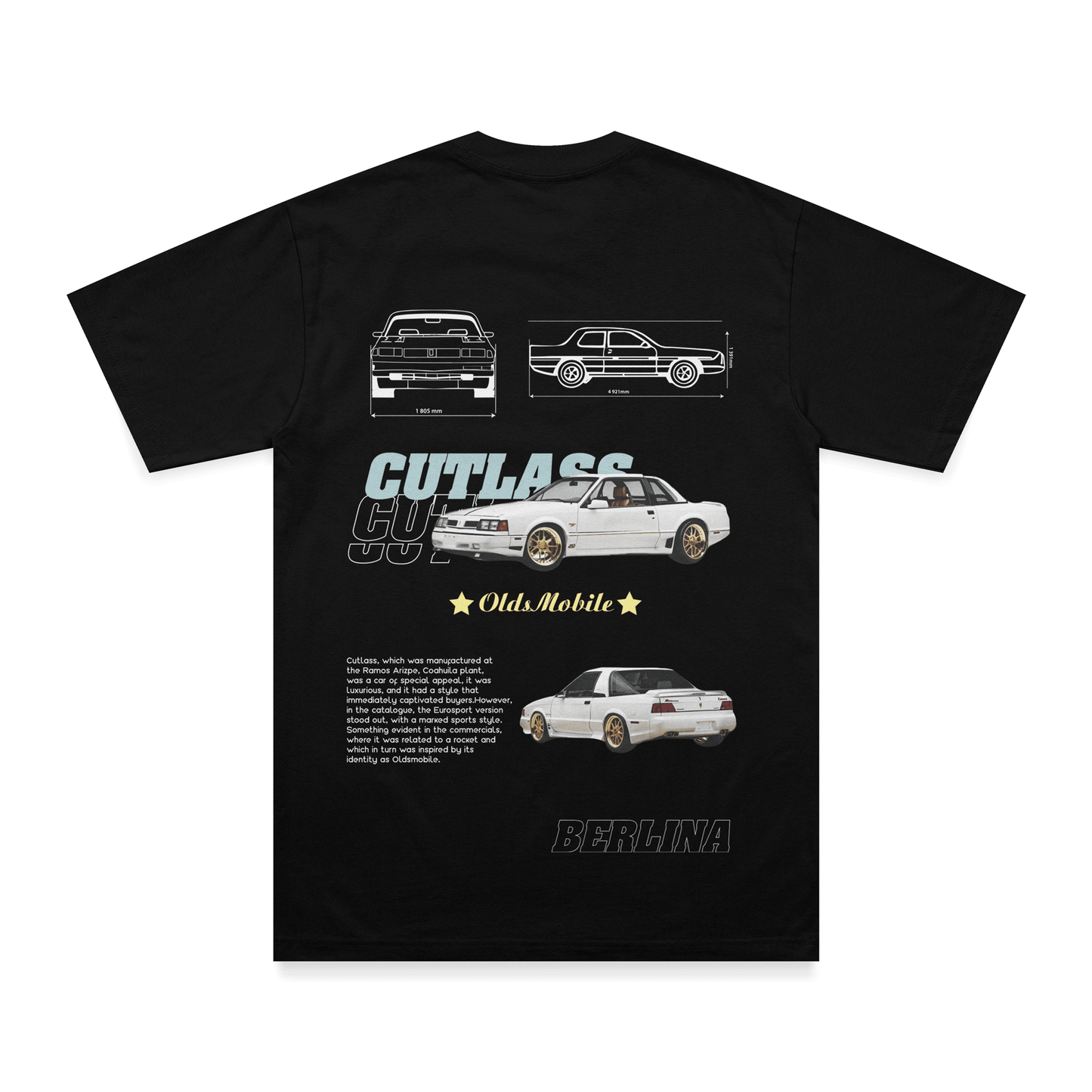 T-shirt Cutlass - Espalda - Negro