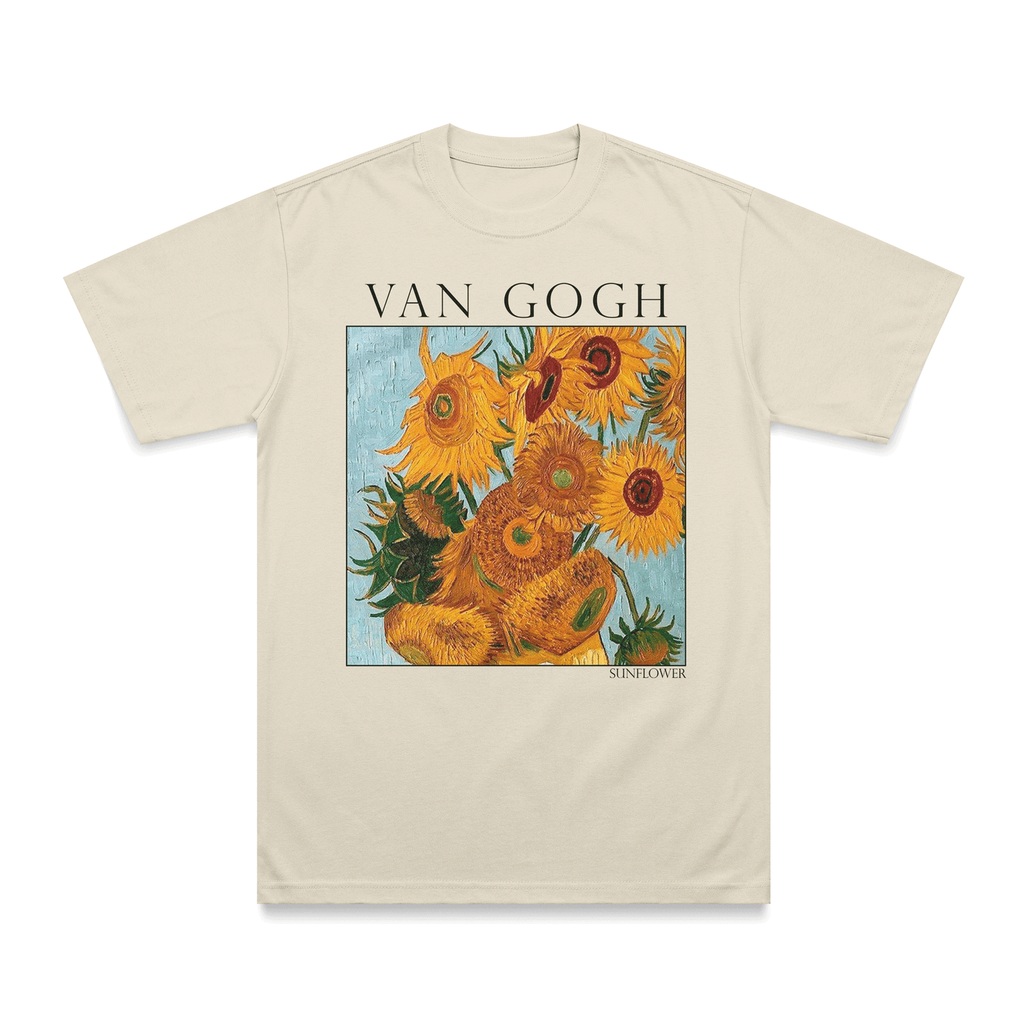 Camiseta Beige - Van Gogh - Flowers