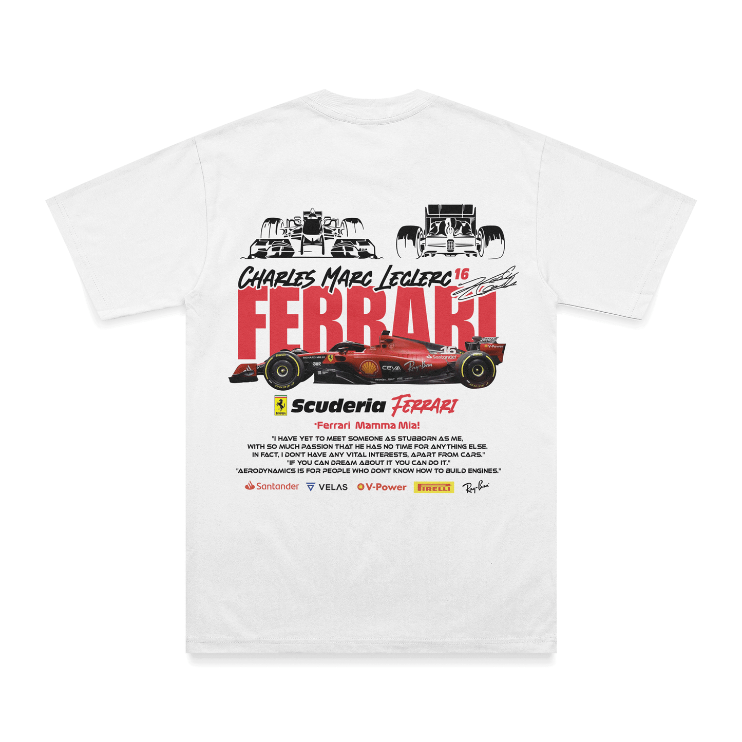 T-shirt Ferrari - Espalda