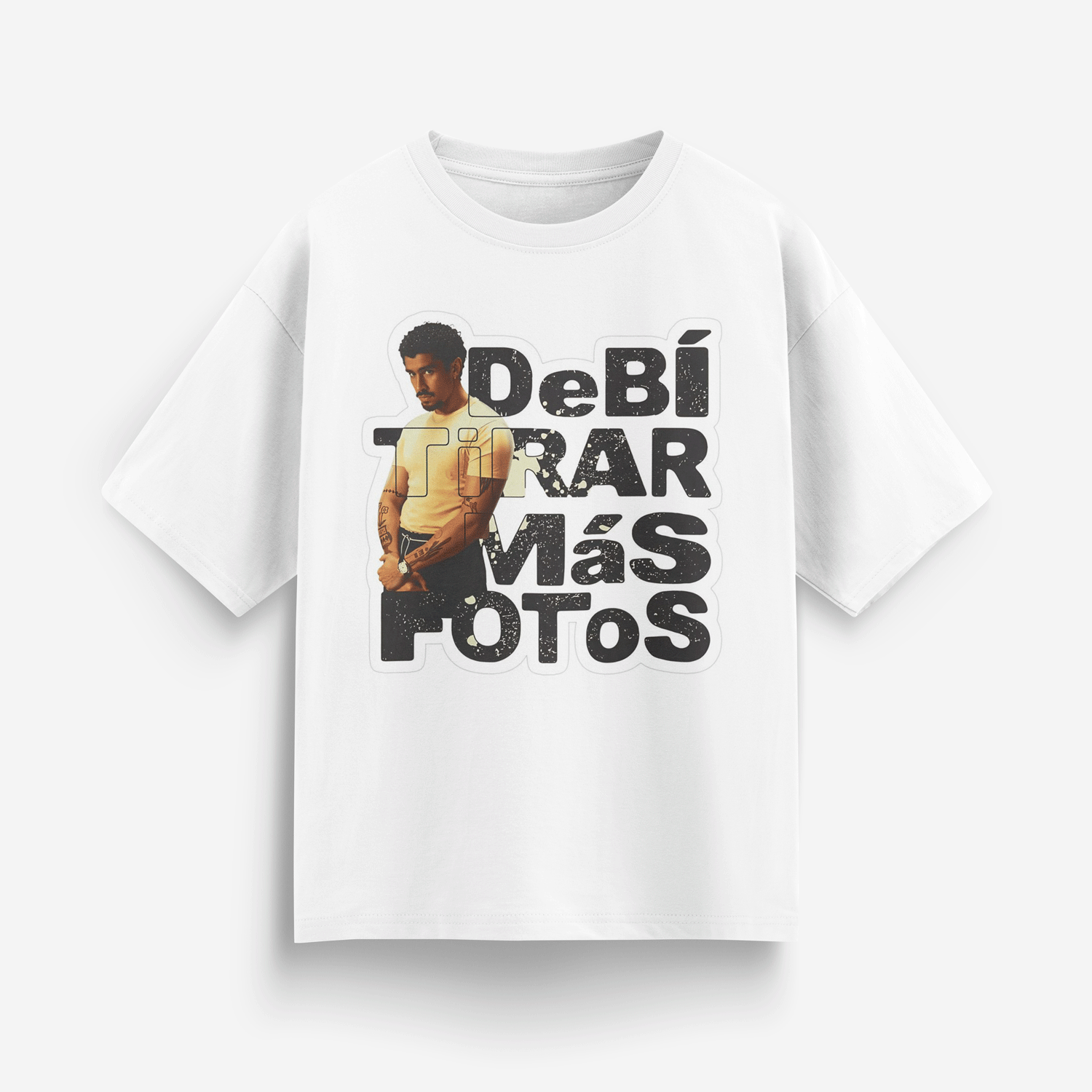 Playera - Bad Bunny - DTMF - Oversize Blanco